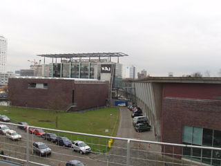 The NAI seen from the roof of the Sonneveldhuis