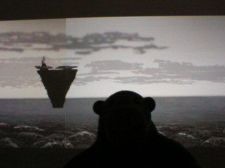 Mr Monkey watching Qiu Anxiong's animation