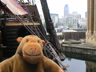 Mr Monkey looking off the port side of the Hinde