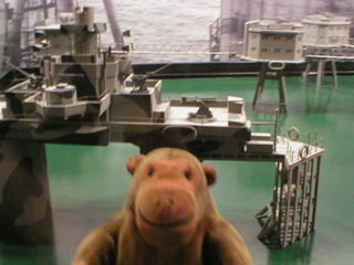 Mr Monkey looking at models of Maunsell forts