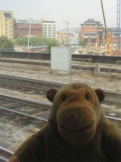 Mr Monkey arriving at Bristol Temple Meads station