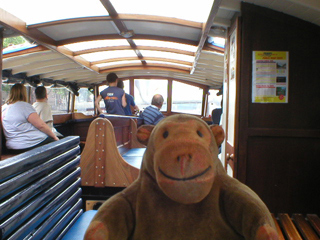 Mr Monkey aboard the ferry 'Emily'