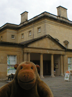 Mr Monkey looking at the Assembly Rooms