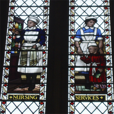 Nursing Services - a ward sister and a nurse with a young boy Nursing Services - a ward sister and a nurse with a young boy