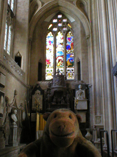 Mr Monkey in the north choir aisle