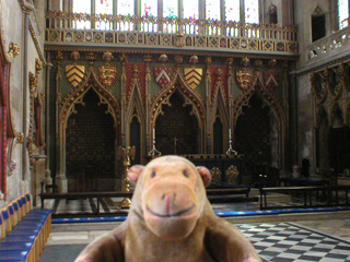 Mr Monkey looking around the Eastern  Lady Chapel