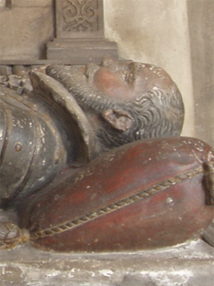 The head of Sir Henry Newton's effigy
