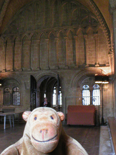 Mr Monkey looking around the chapter house