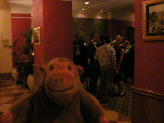 Mr Monkey in the bar at the hotel