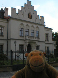 Mr Monkey looking at the New Deanery