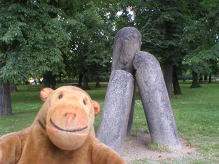 Mr Monkey looking at the Devil's Pillar