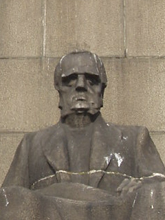 Frantisek Palacky seated on his monument