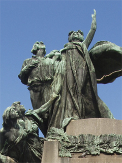 Figures on top of the Palacky monument