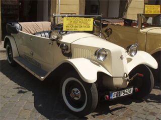 A 1926 open top Tatra in Prague