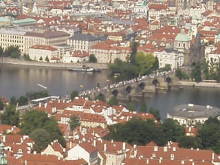 The Charles Bridge seen from the Observation Tower