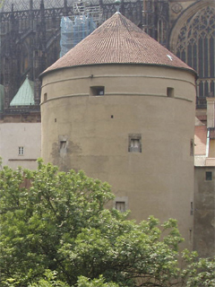 The Powder Tower seen from outside the castle