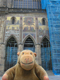 Mr Monkey looking at the Golden Door