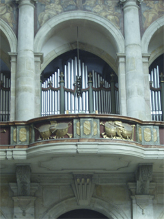 Part of the organ of the cathedral of St Vitus