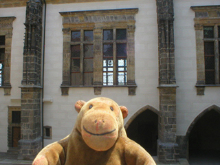 Mr Monkey outside the Old Royal Palace