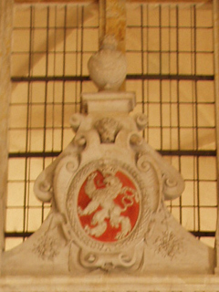 The royal lion above the entrance to the Chapel of All Saints