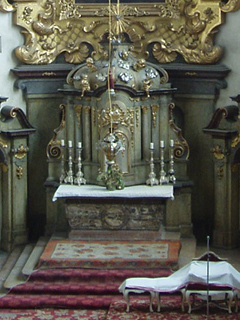 The altar in the Chapel of All Saints