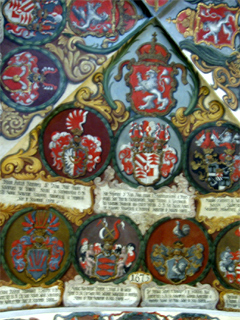 Coats of Arms on the ceiling of the Land Registry