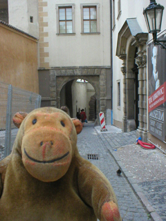 Mr Monkey approaching the East Gate