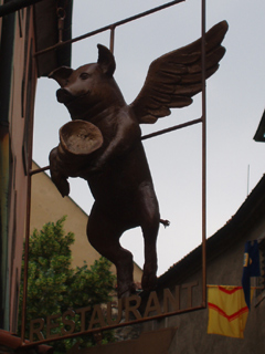 The sign of the winged pig