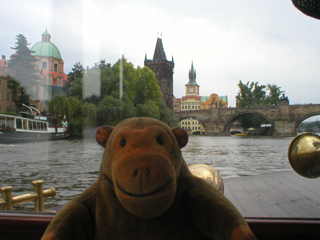 Mr Monkey watching Charles Bridge get closer