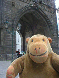 Mr Monkey outside the Powder Tower