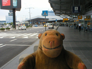 Mr Monkey outside Prague airport