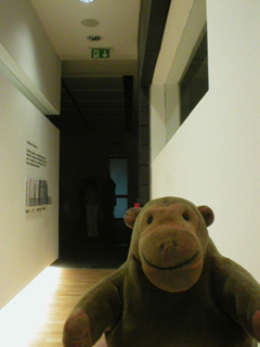 Mr Monkey going into the exhibition