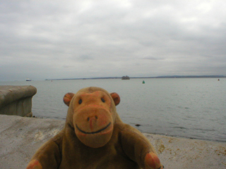 Mr Monkey trying to spot Spitbank Fort