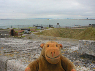 Mr Monkey looking from the west gun platform