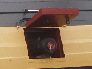 The mouth of a cannon blocked with a tampion