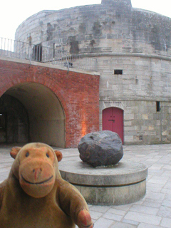 Mr Monkey in the courtyard in front of the Round Tower