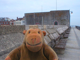 Mr Monkey approaching the Square Tower