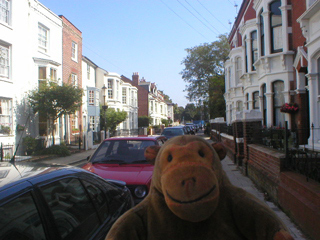 Mr Monkey on a street in Southsea