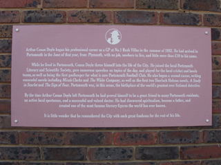 The Arthur Conan Doyle plaque on Bush House