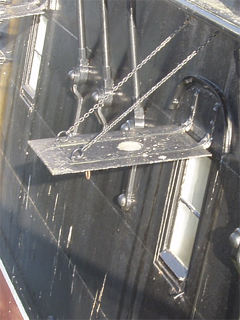 A gunport in the side of HMS Warrior