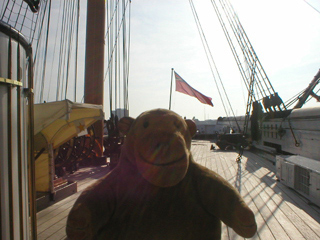 Mr Monkey looking towards the stern