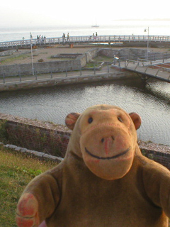 Mr Monkey looking down on the Spur Redoubt