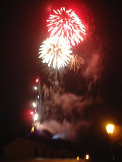 Fireworks exploding