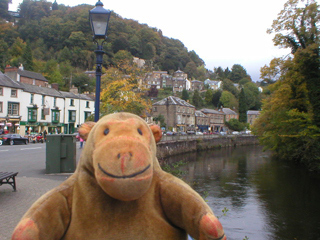 Mr Monkey looking along the main road through Matlock Bath