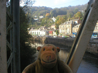Mr Monkey looking at Matlock Bath from the Jubilee Bridge