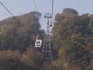 A cable car gantry above Mr Monkey's cable car
