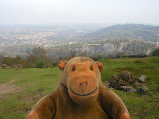 Mr Monkey looking down from the Heights of Abraham