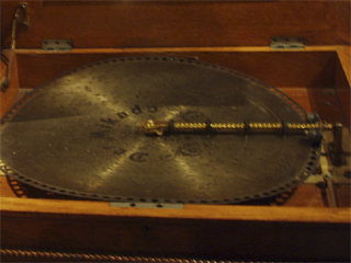 The disc of a Regina disc musical box