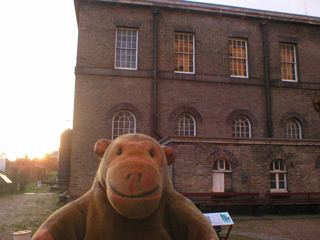 Mr Monkey looking at the main building