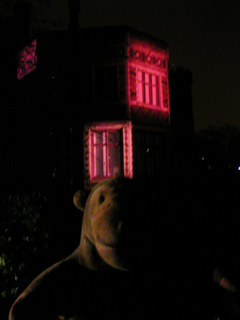 Mr Monkey outside Saltwell Towers